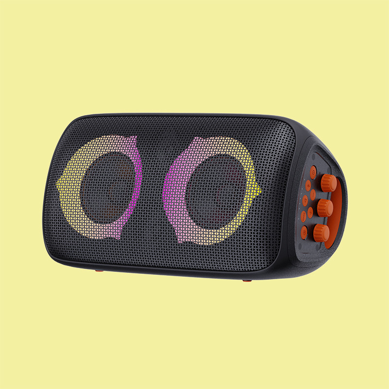 Đen Bluetooth V5.3 Outdoor Party Speaker với pin 4\u03a9 Impedance ABS Iron
